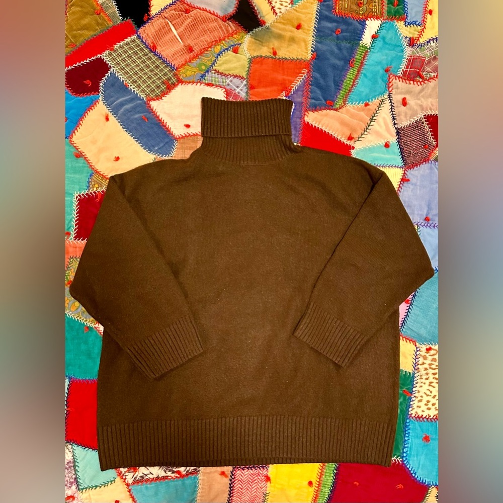 MONKI - Chocolate Brown Turtleneck Sweater Size XL